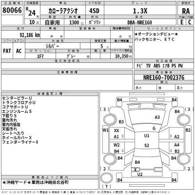Toyota COROLLA AXIO  с аукциона в Японии