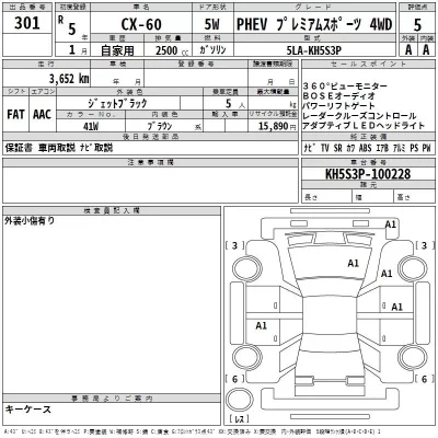 Mazda CX-60  с аукциона в Японии