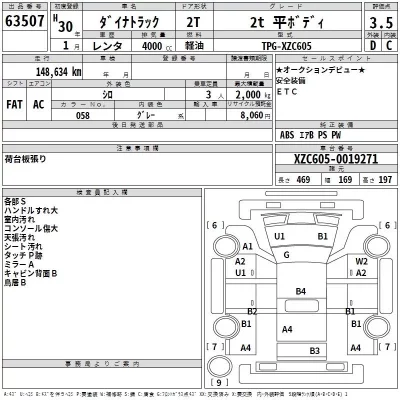 Toyota DYNA  с аукциона в Японии