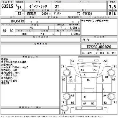 Toyota DYNA  с аукциона в Японии