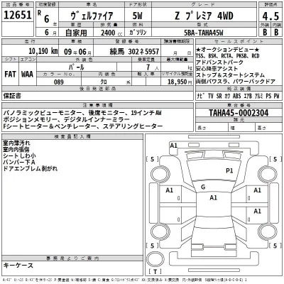 Toyota VELLFIRE  с аукциона в Японии