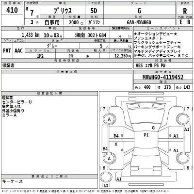 Toyota PRIUS  с аукциона в Японии