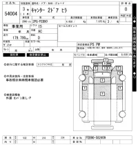 Mitsubishi CANTER лот № 54004 оценка 0  с аукциона в Японии 9