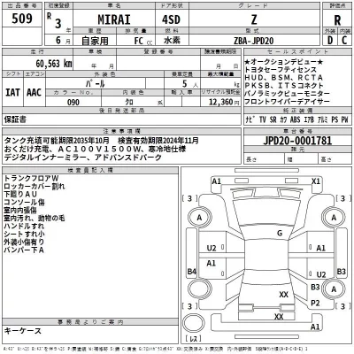 Toyota MIRAI  с аукциона в Японии