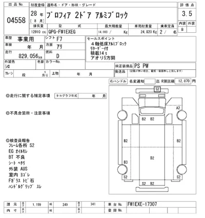 Hino PROFIA  с аукциона в Японии