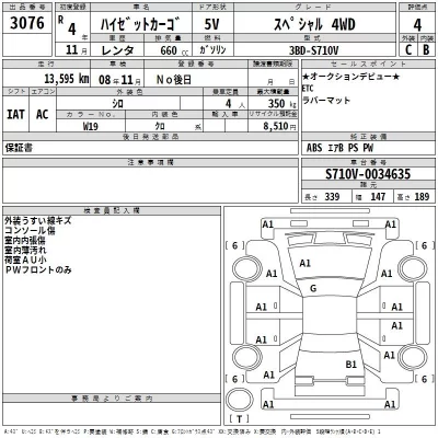 Daihatsu HIJET VAN  с аукциона в Японии
