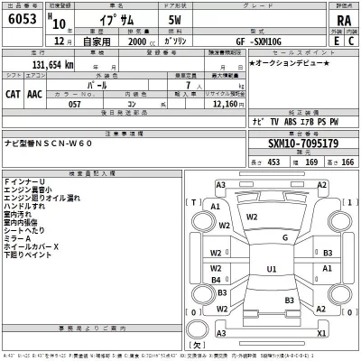 Toyota IPSUM  с аукциона в Японии