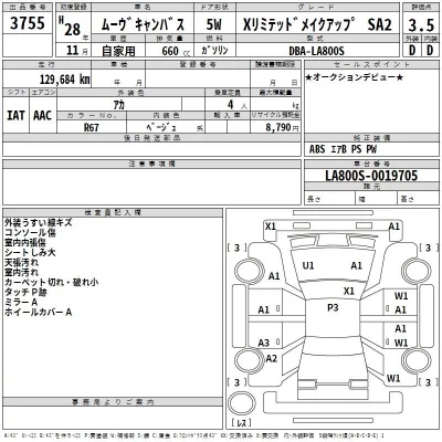 Daihatsu MOVE CANBUS  с аукциона в Японии