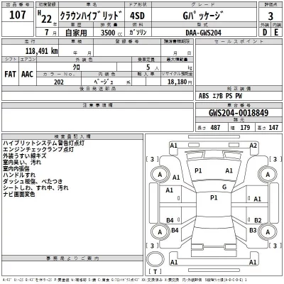 Toyota CROWN  с аукциона в Японии