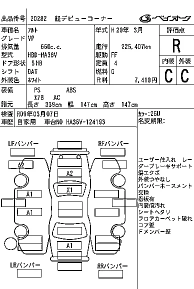 Suzuki ALTO VAN  с аукциона в Японии