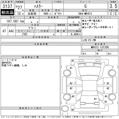 Suzuki HUSTLER  с аукциона в Японии
