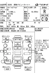Honda ACCORD лот № 60296 оценка R  с аукциона в Японии 2