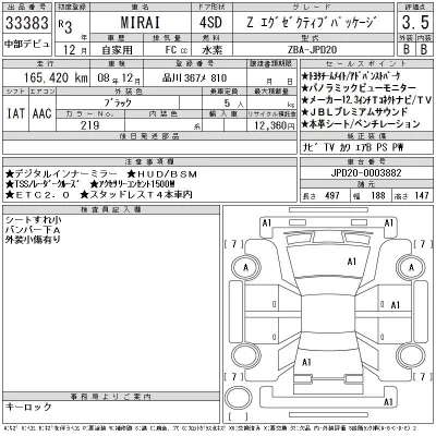 Toyota MIRAI  с аукциона в Японии