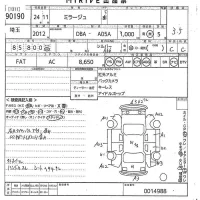 Mitsubishi MIRAGE лот № 90190 оценка 3.5  с аукциона в Японии 10
