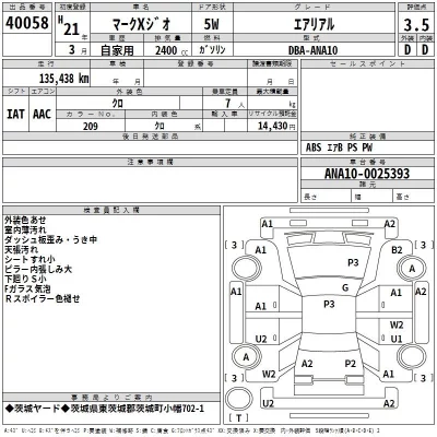 Toyota MARK X ZIO  с аукциона в Японии
