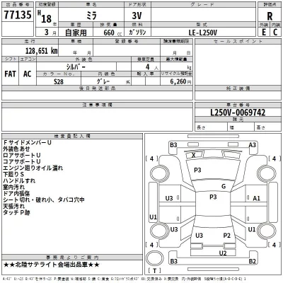 Daihatsu MIRA  с аукциона в Японии