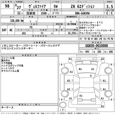 Toyota VELLFIRE  с аукциона в Японии