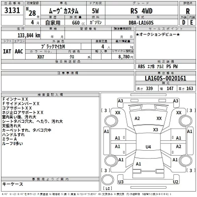 Daihatsu MOVE  с аукциона в Японии