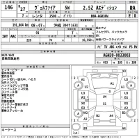 Toyota VELLFIRE лот № 146 оценка RA  с аукциона в Японии 2