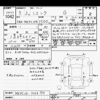 Toyota SIENTA лот № 1042 оценка R  с аукциона в Японии 10