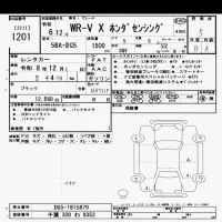Honda WR-V лот № 1201 оценка 5  с аукциона в Японии 10
