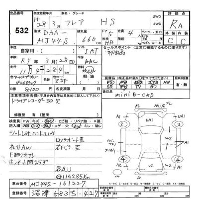 Mazda FLAIR  с аукциона в Японии