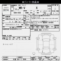Honda WR-V лот № 3074 оценка S  с аукциона в Японии 10