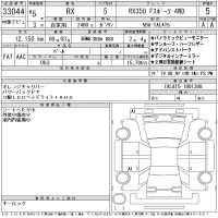 Lexus RX лот № 33044 оценка 5  с аукциона в Японии 9