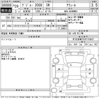 Peugeot 2008 лот № 38089 оценка 3.5  с аукциона в Японии 11