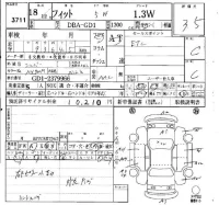 Honda FIT лот № 3711 оценка 3.5  с аукциона в Японии 6