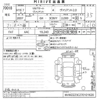Volkswagen PASSAT VARIANT лот № 70018 оценка 3.5  с аукциона в Японии 10