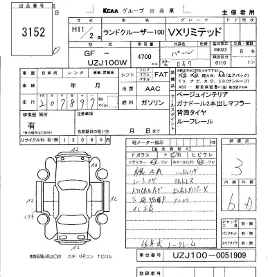 Toyota LAND CRUISER  с аукциона в Японии