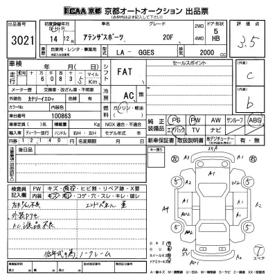Mazda ATENZA SPORT  с аукциона в Японии