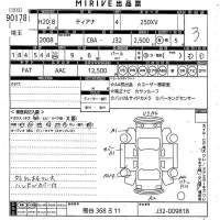 Nissan TEANA лот № 90178 оценка 3  с аукциона в Японии 10