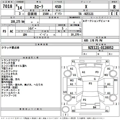 Toyota COROLLA  с аукциона в Японии