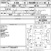 Honda N WGN лот № 73034 оценка R  с аукциона в Японии 2