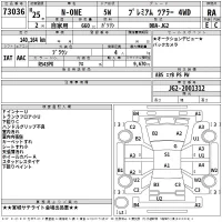 Honda N ONE лот № 73036 оценка RA  с аукциона в Японии 2