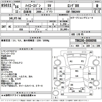 Toyota HIACE VAN  с аукциона в Японии