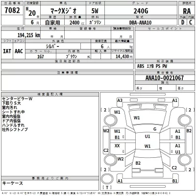 Toyota MARK X ZIO  с аукциона в Японии