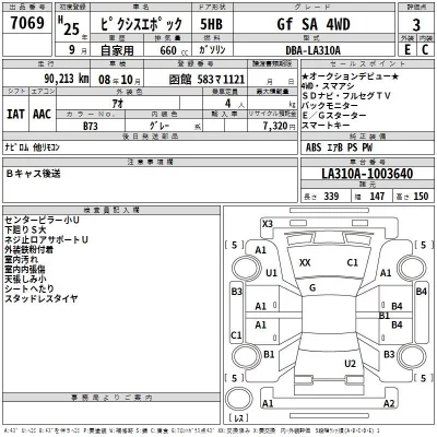 Toyota PIXIS EPOCH  с аукциона в Японии