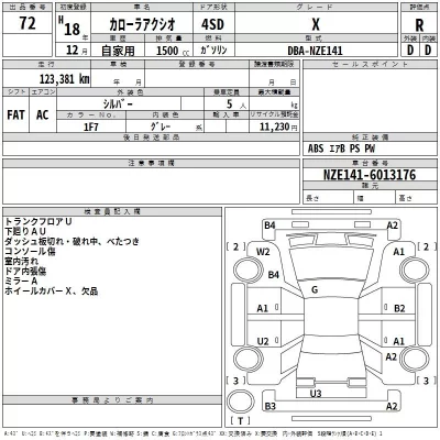 Toyota COROLLA AXIO  с аукциона в Японии