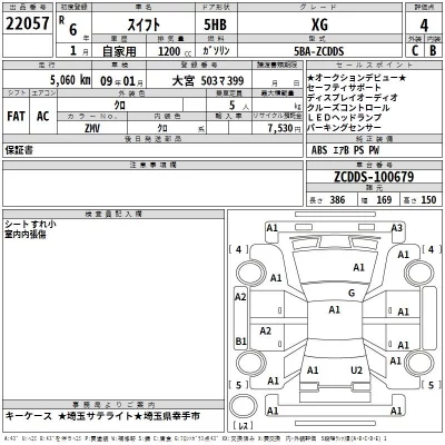 Suzuki SWIFT  с аукциона в Японии