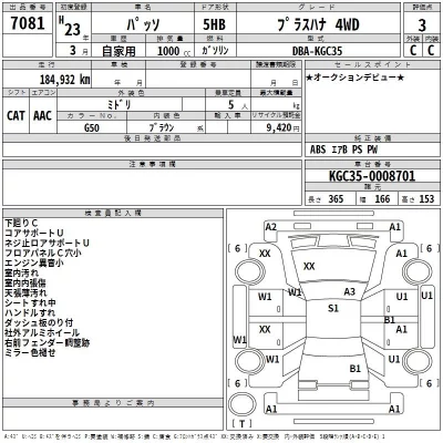 Toyota PASSO  с аукциона в Японии