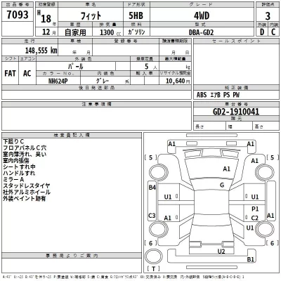 Honda FIT  с аукциона в Японии