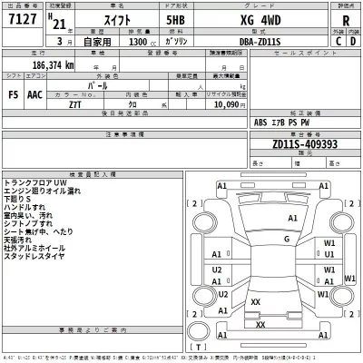 Suzuki SWIFT  с аукциона в Японии