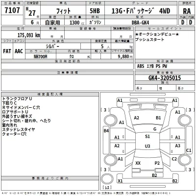 Honda FIT  с аукциона в Японии