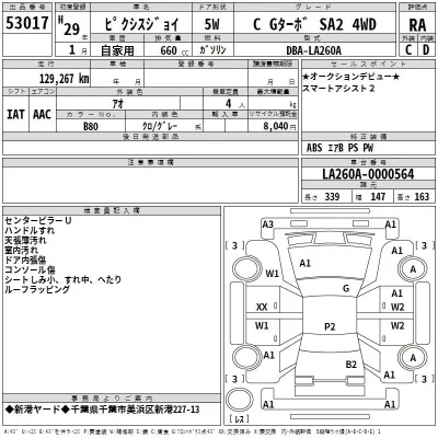 Toyota PIXIS JOY  с аукциона в Японии