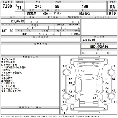 Subaru STELLA  с аукциона в Японии