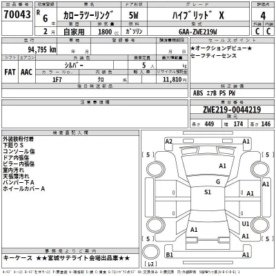 Toyota COROLLA TOURING  с аукциона в Японии