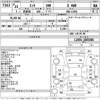 Daihatsu Esse  с аукциона в Японии